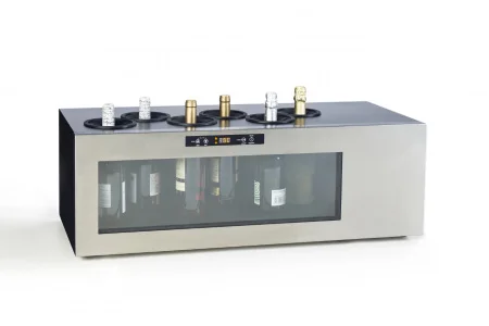 Solid wine cooler for magnum and litre bottles
