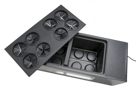 with lid open