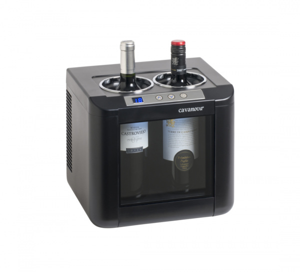 thermoelectrical wine cooler with 2 bottles