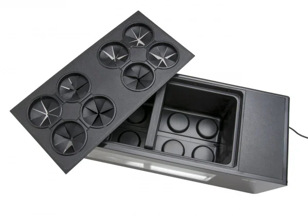 with lid open