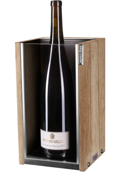 Doppelmagnum Weinkühler in massiver Eiche Doppelmagnum Weinkühler in massiver Eiche